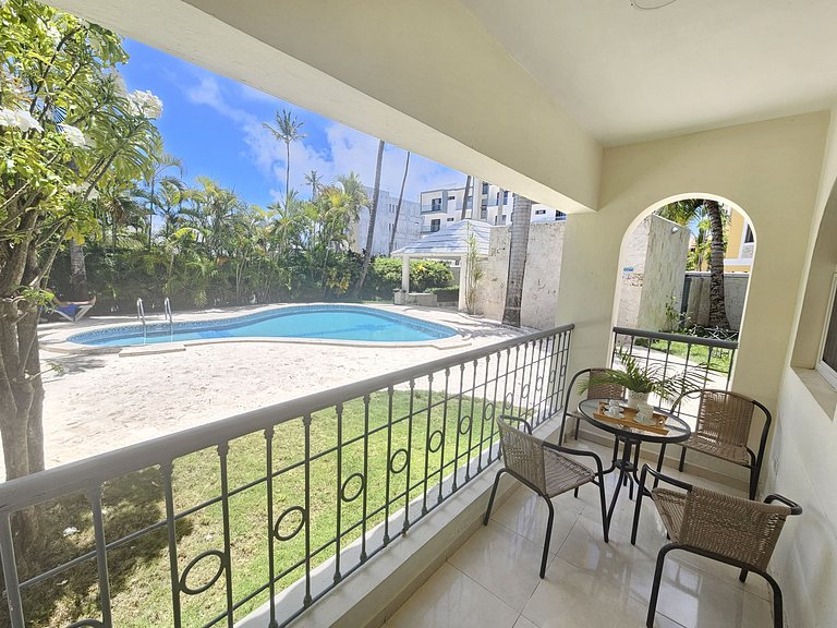 Private Pool View 2BDR in Los Corales Punta Cana