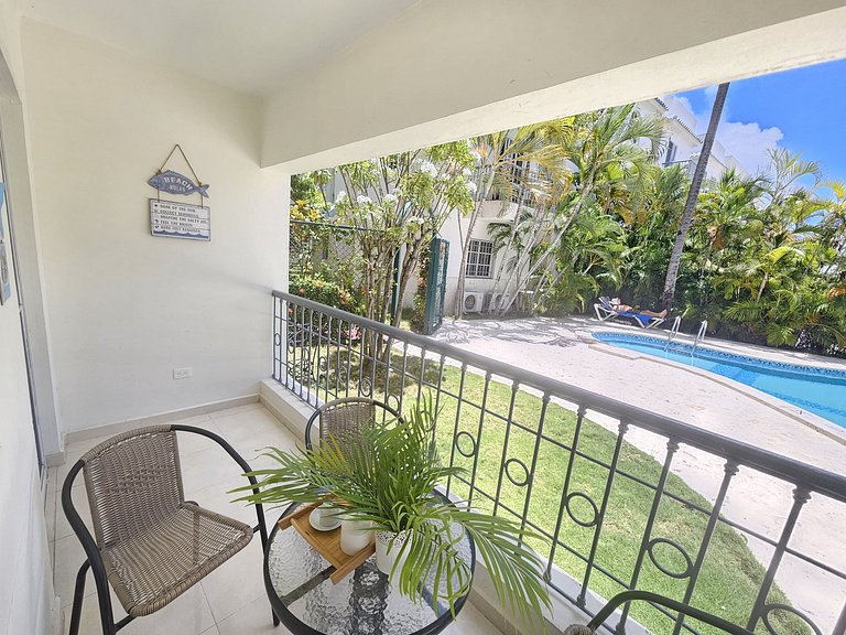 Private Pool View 2BDR in Los Corales Punta Cana