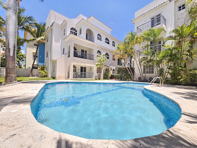 Private Pool View 2BDR in Los Corales Punta Cana